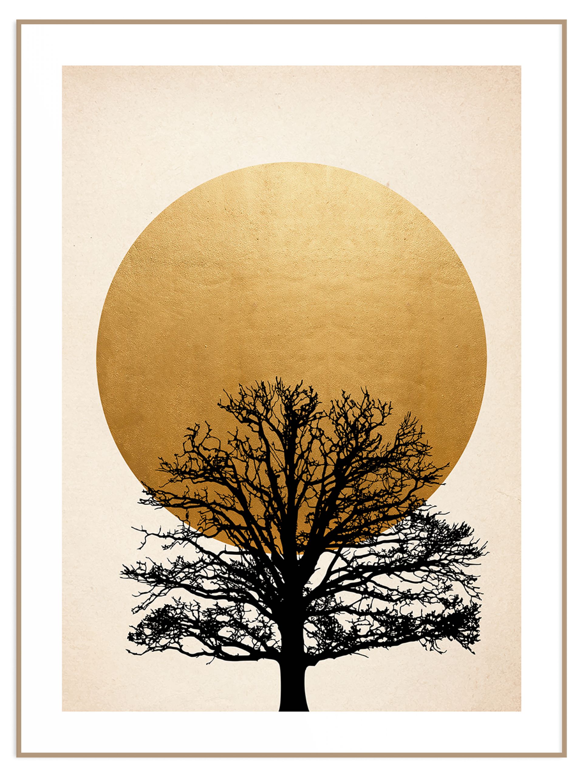 Abstrakcyjny plakat gold sunrise (sklep) Plakat gold sunrise - obrazek 1