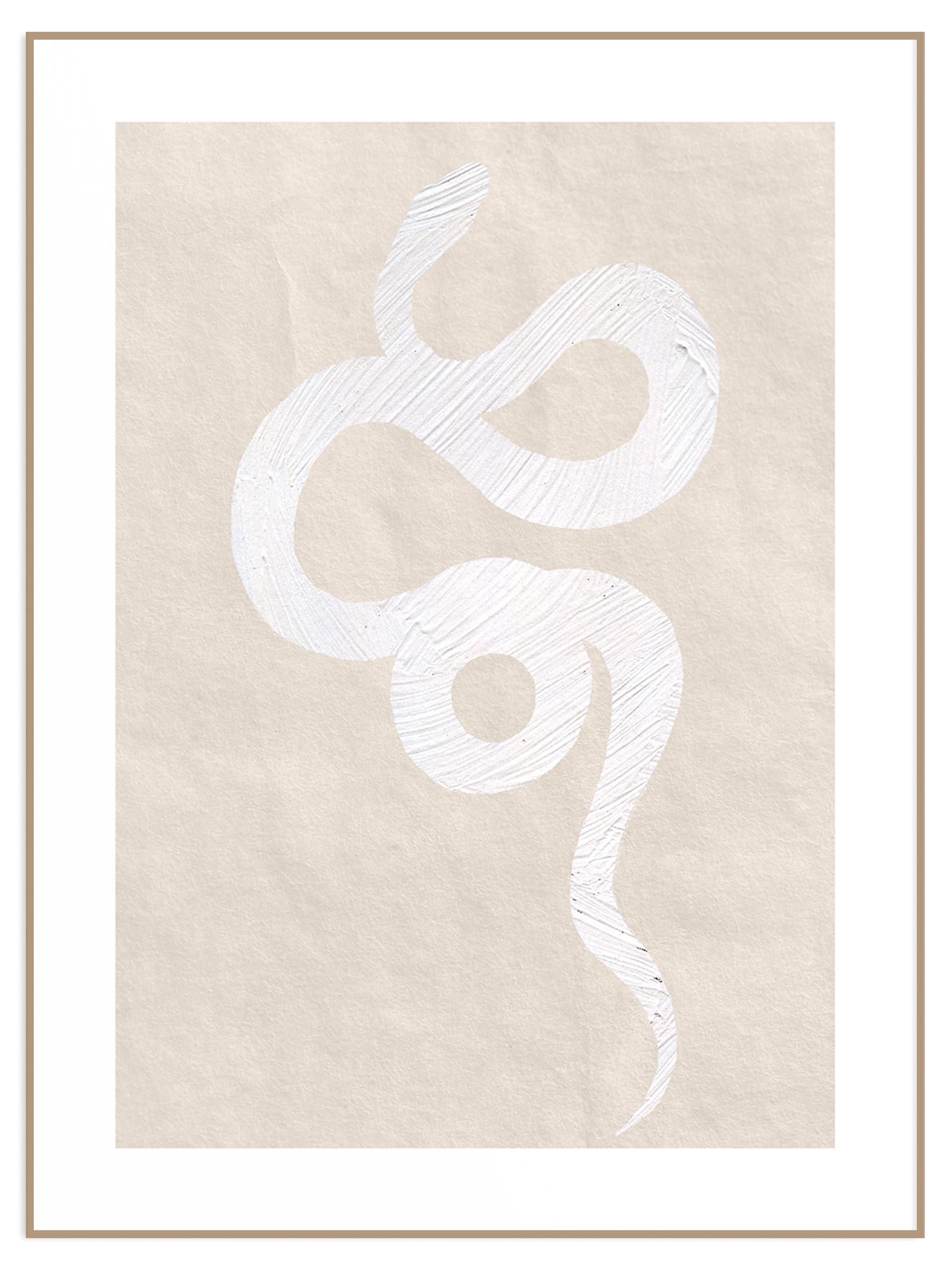 Beżowy plakat textured snake (sklep) Plakat textured snake - obrazek 1