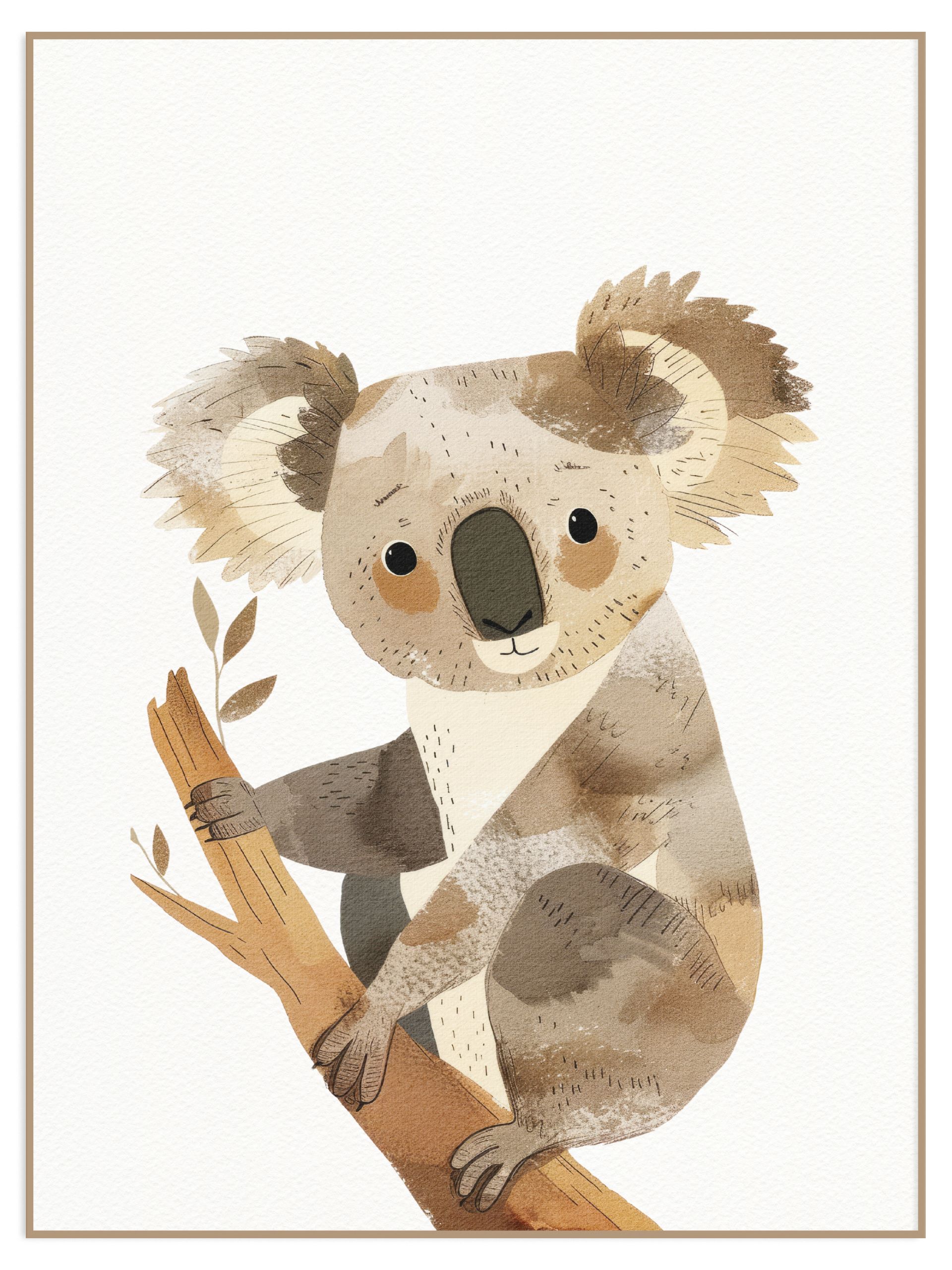 Minimalistyczny plakat koala (sklep) Plakat do pokoju dziecka koala watercolor - obrazek 1