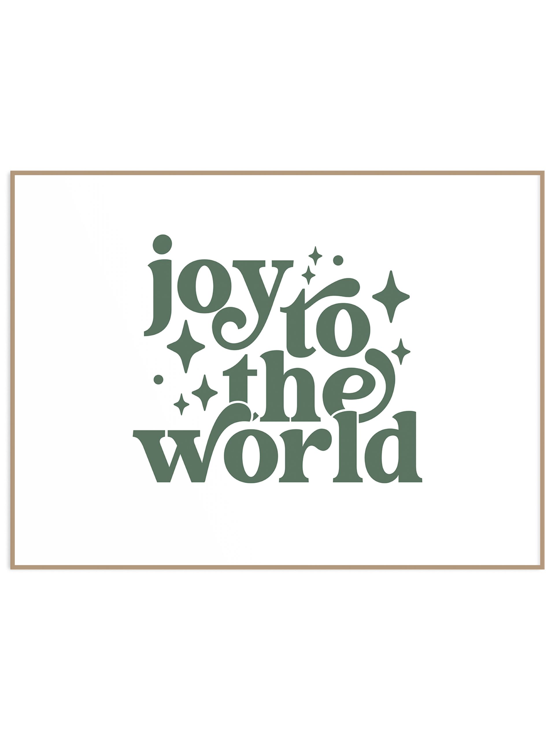 Plajat z napisem joy to the world (sklep) Plakat zimowy joy to the world - obrazek 1