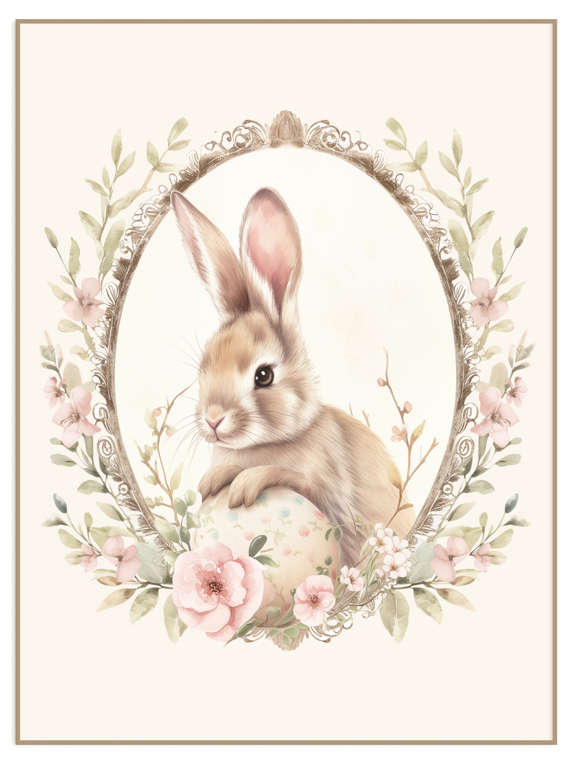 Plakat Cute Easter Bunny - na całej powierzchni kartki (l) Plakat cute easter bunny - obrazek 1