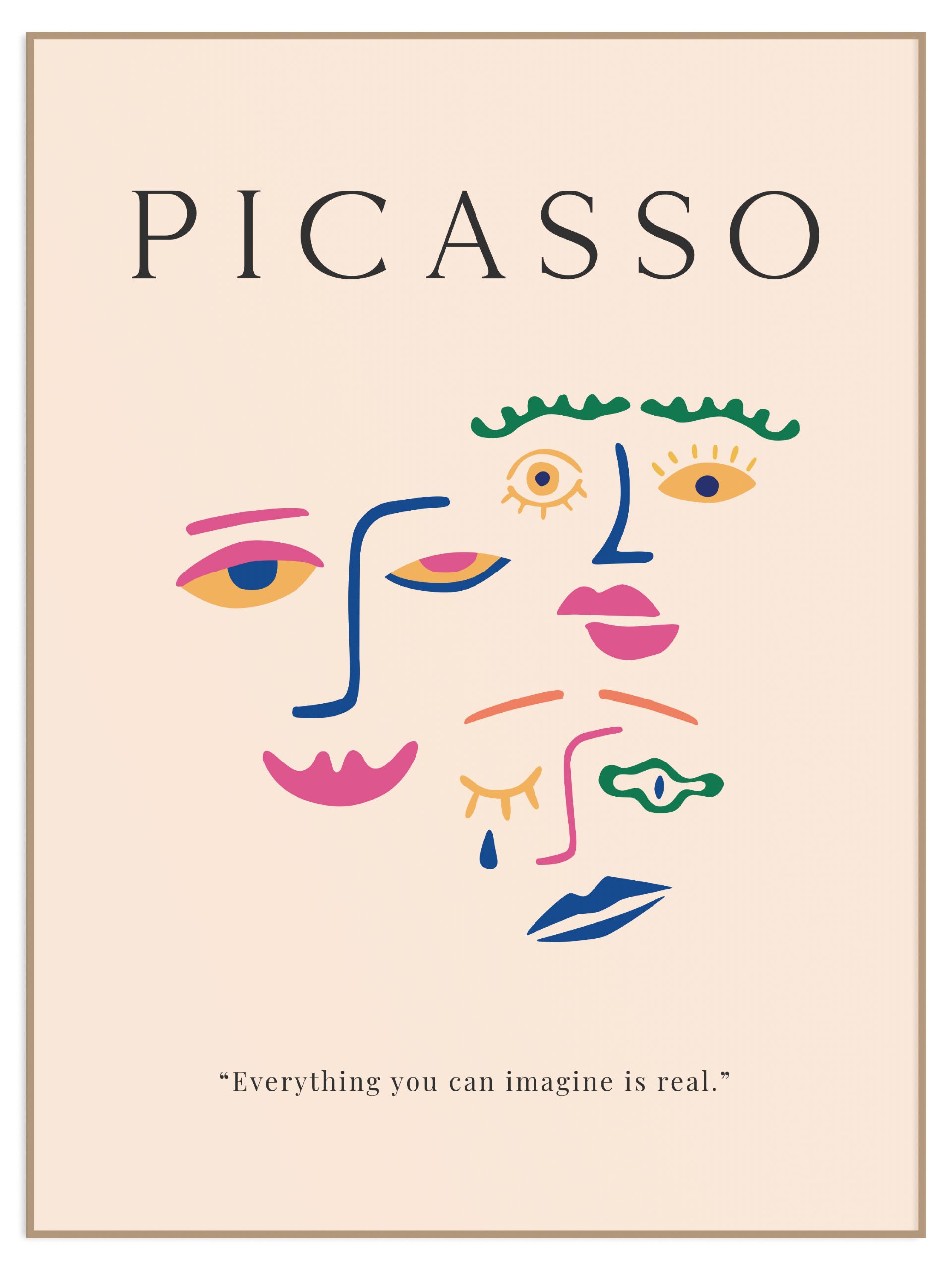 Plakat Picasso twarze - bez marginesu (l) Plakat Picasso twarze - obrazek 1