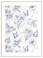 Plakat blue vintage pattern