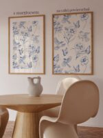 Plakat blue vintage pattern - obrazek 2