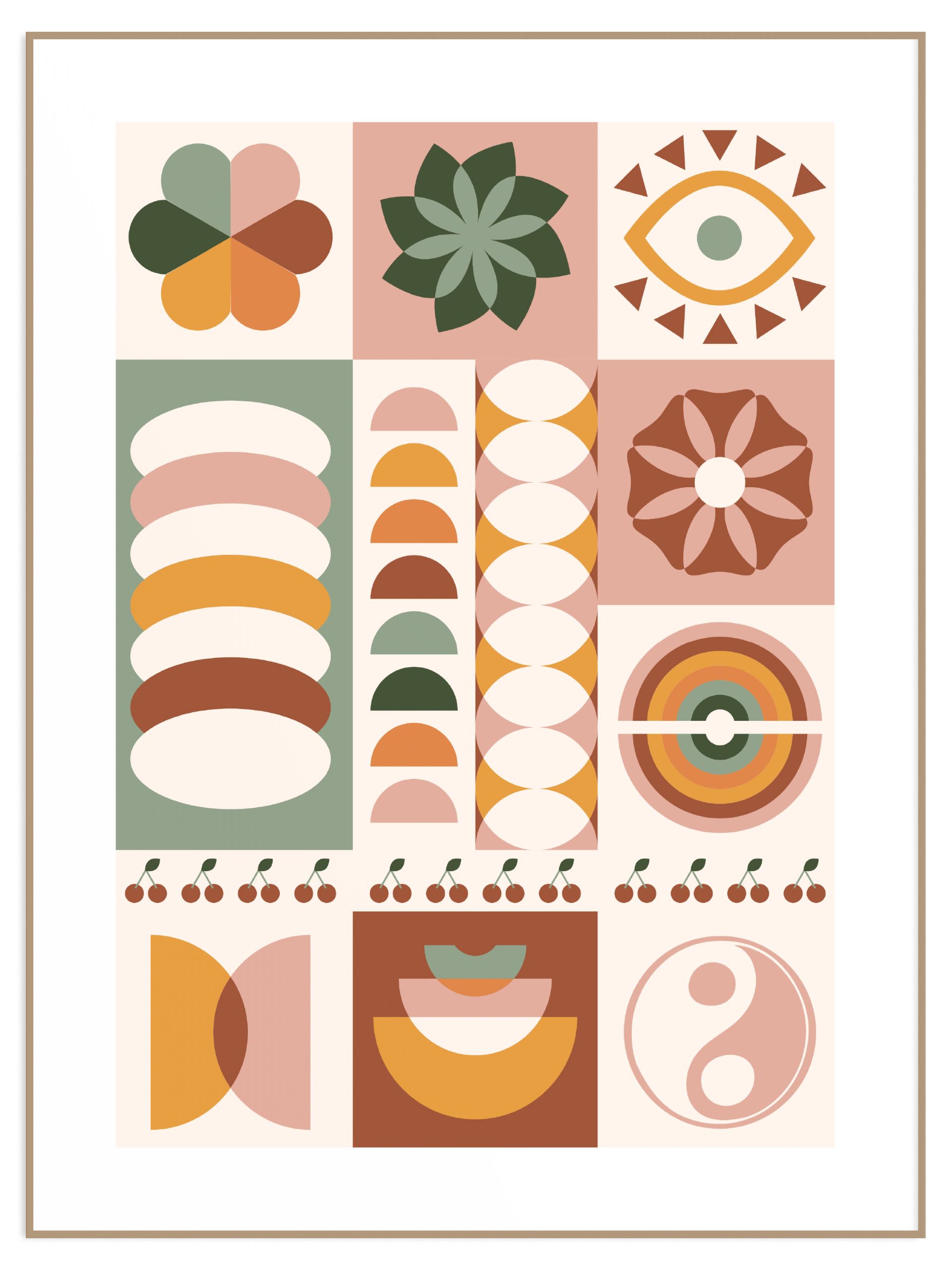 Plakat boho blocks (sklep) Plakat do pokoju dla dziecka boho blocks - obrazek 1