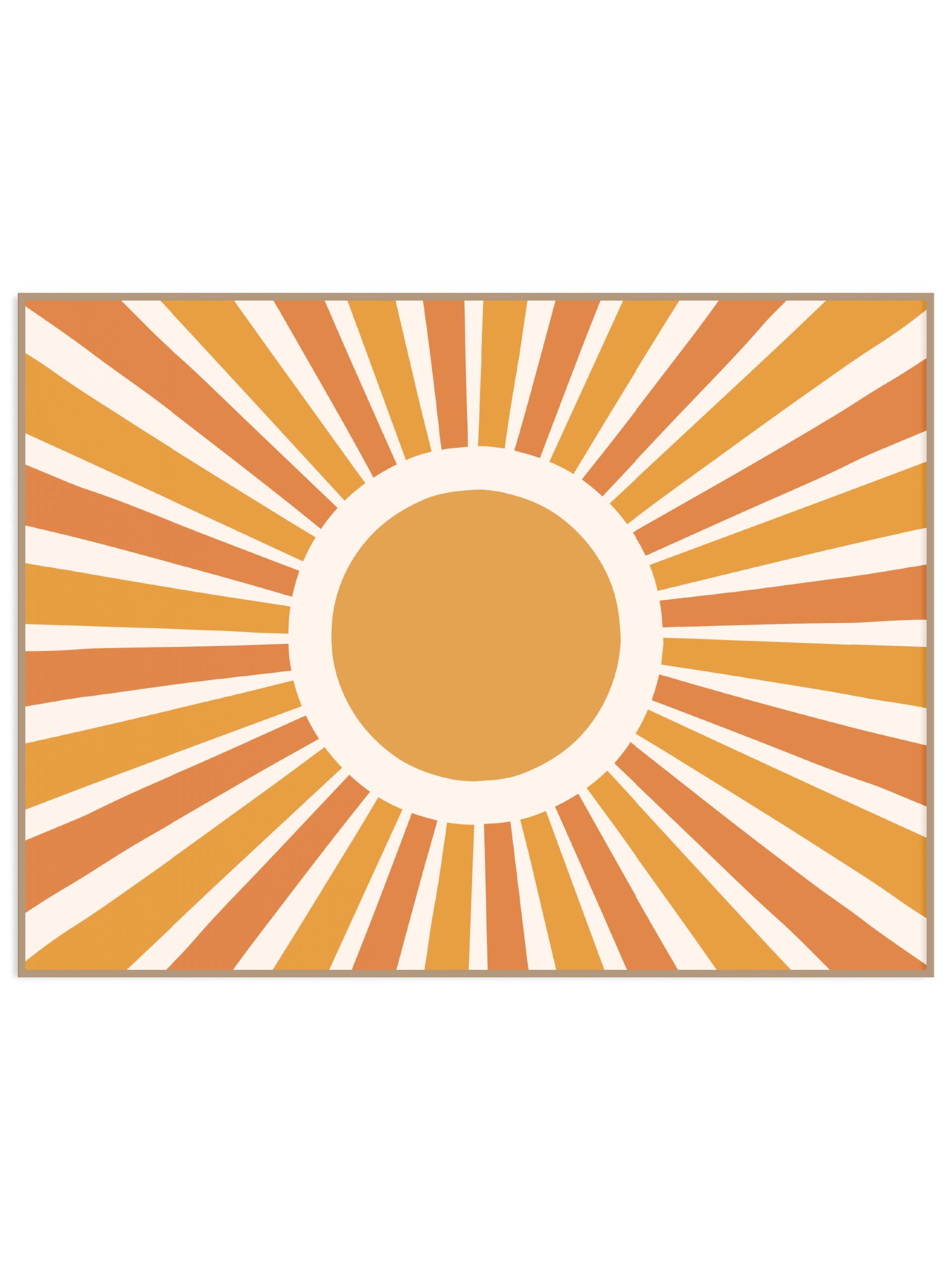 Plakat boho sun bez marginesu poziom (sklep) Plakat do pokoju dla dziecka sun - obrazek 1