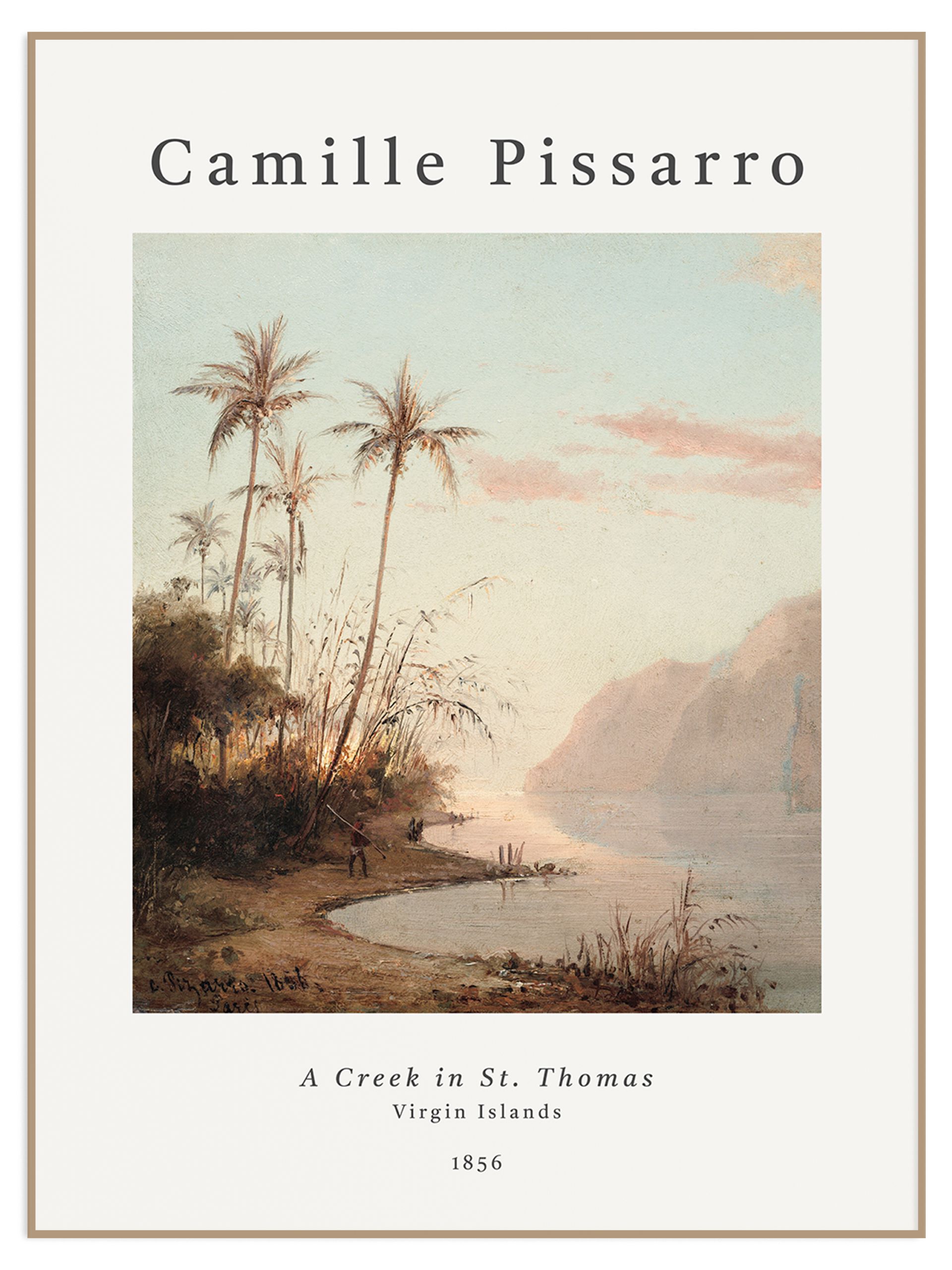 Plakat camille pisarro (sklep) Plakat Camille Pissarro - A Creek in St. Thomas - obrazek 1