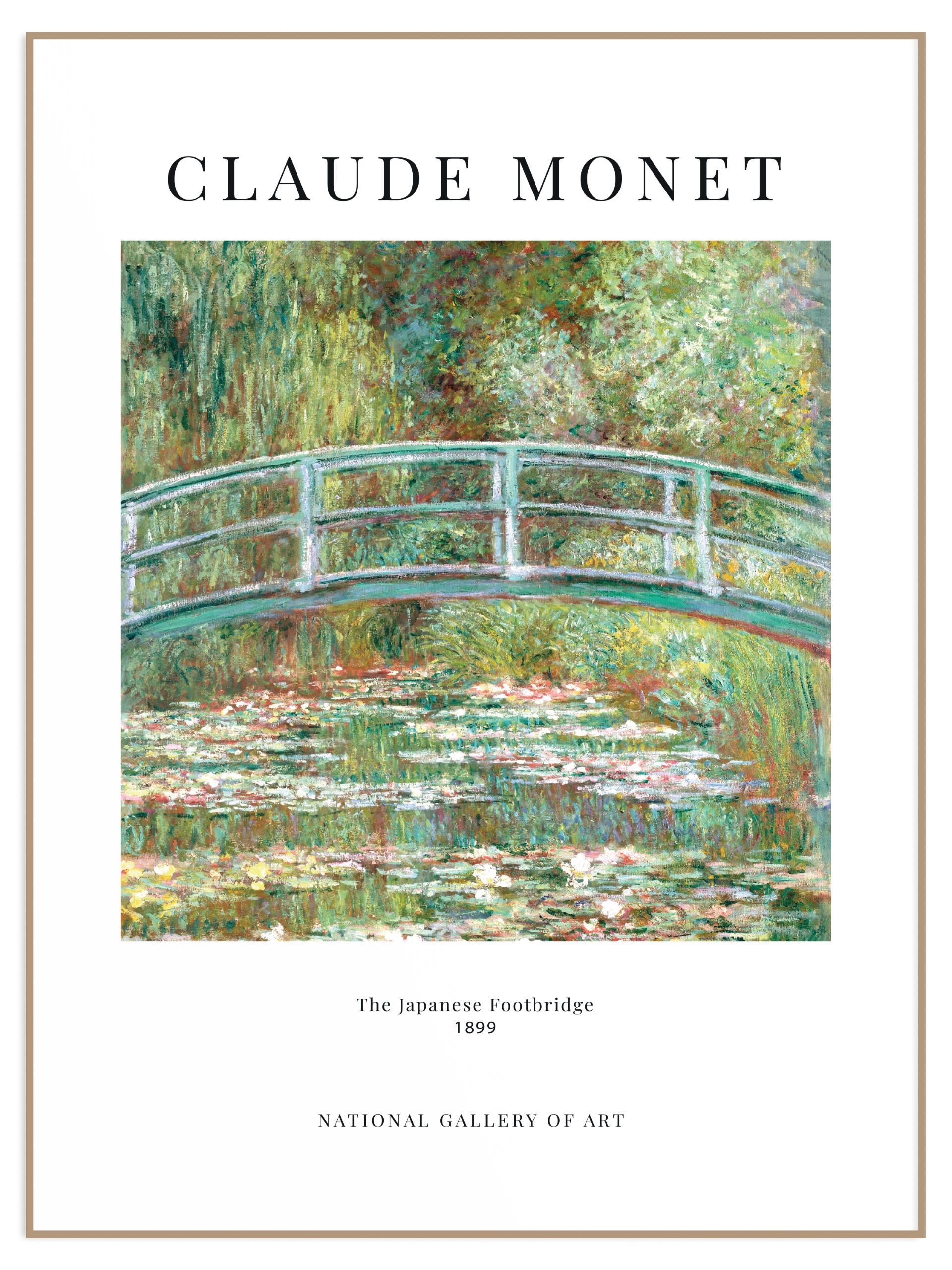 Plakat claude monet footbridge (sklep) Pakat Claude Monet The Japanese Footbridge - obrazek 1