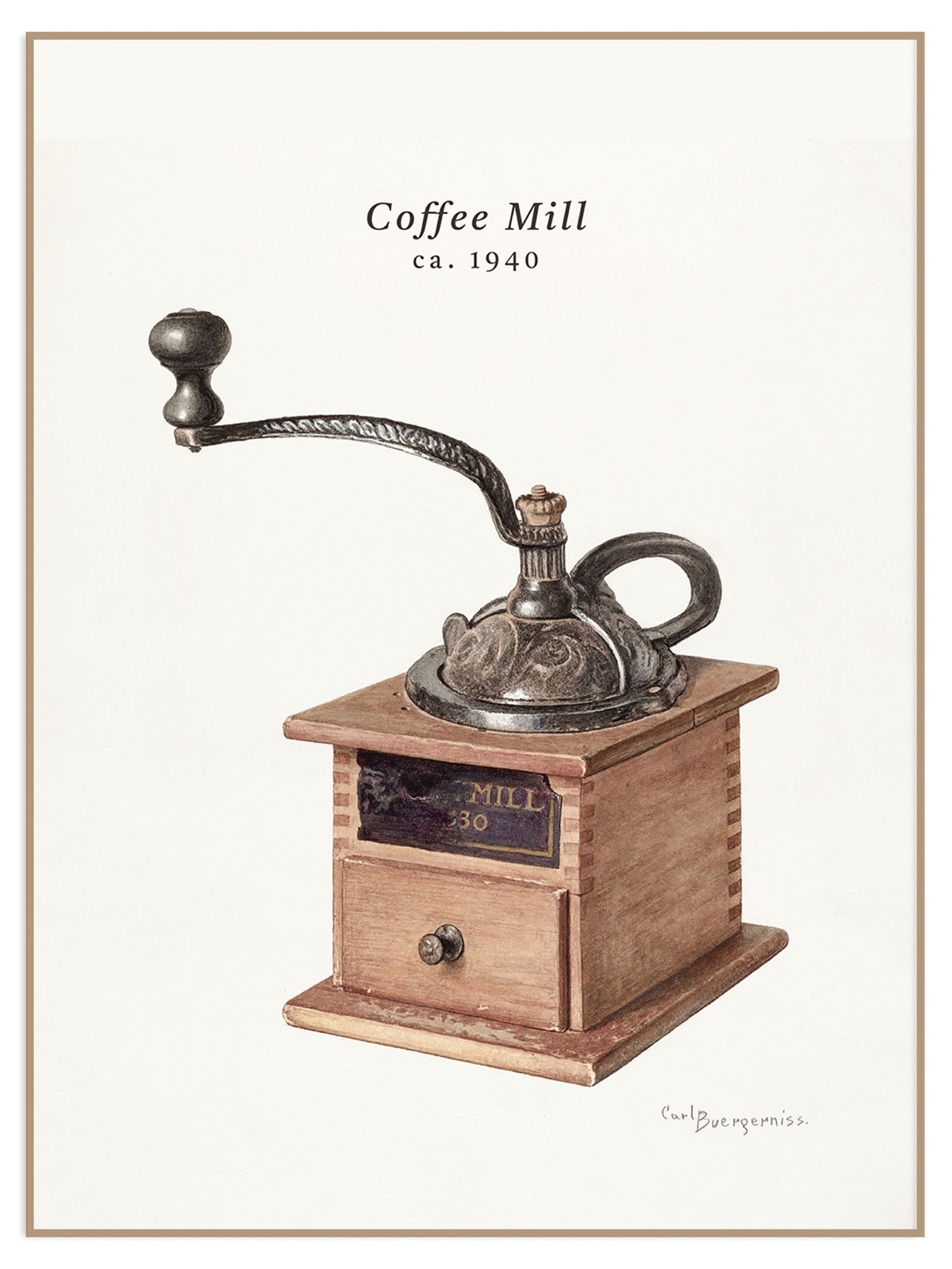 Plakat coffee mill (sklep) Plakat Carl Buergerniss - Coffee Mill - obrazek 1