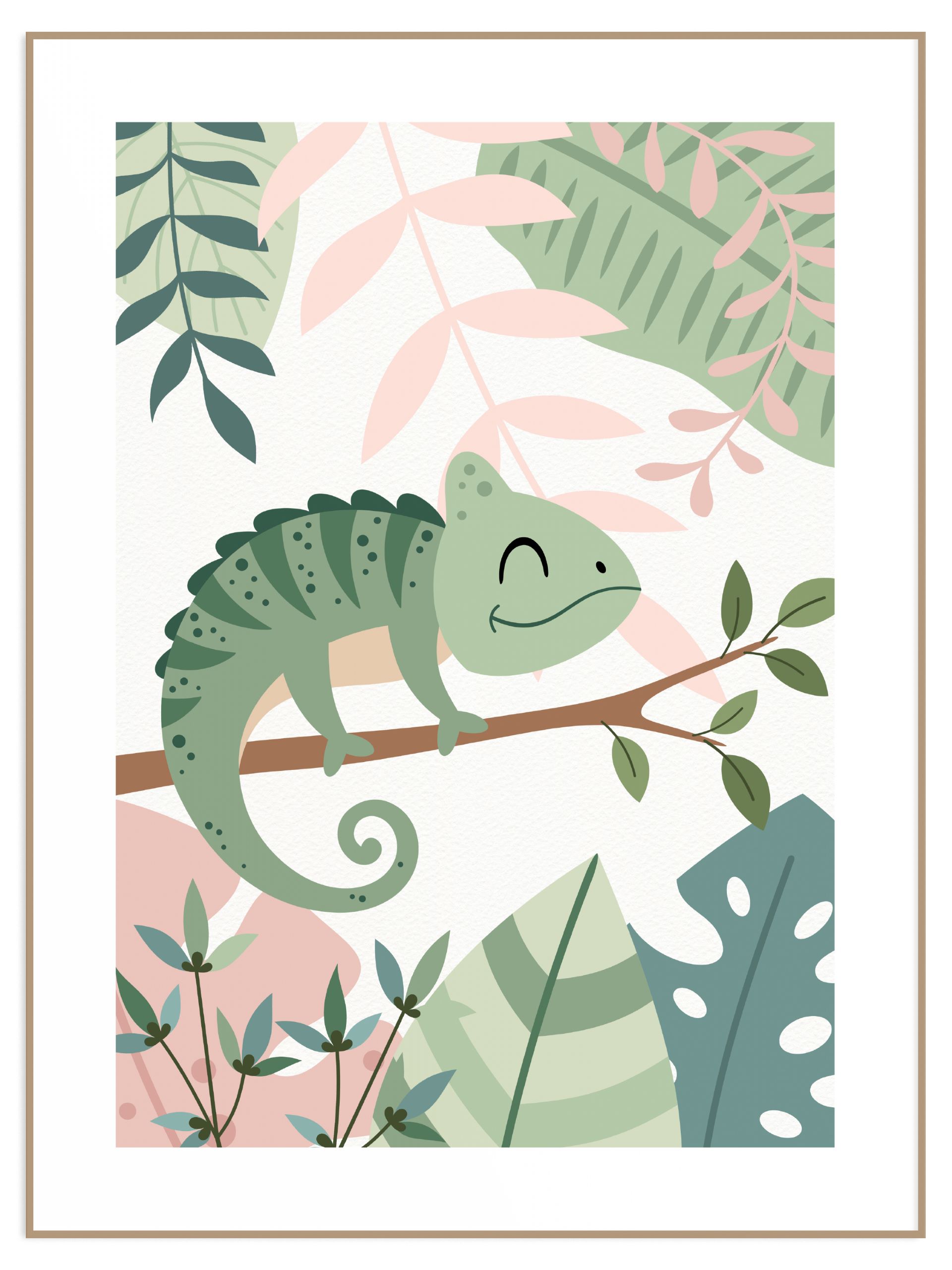 Plakat do pokoju dla dziecka kameleon (l) Plakat do pokoju dla dziecka kameleon - obrazek 1