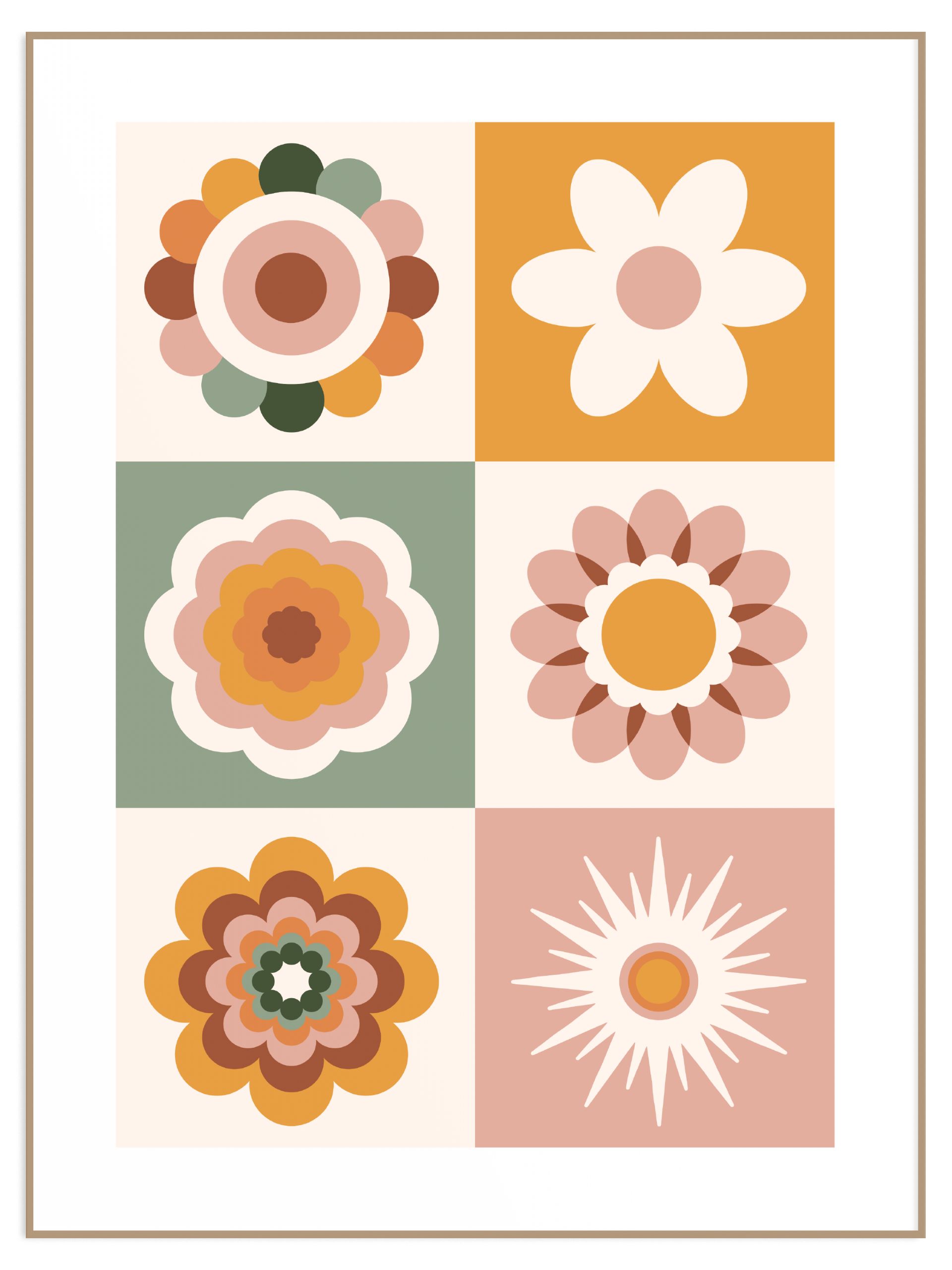 Plakat flower blocks (sklep) Plakat do pokoju dla dziecka flower blocks - obrazek 1