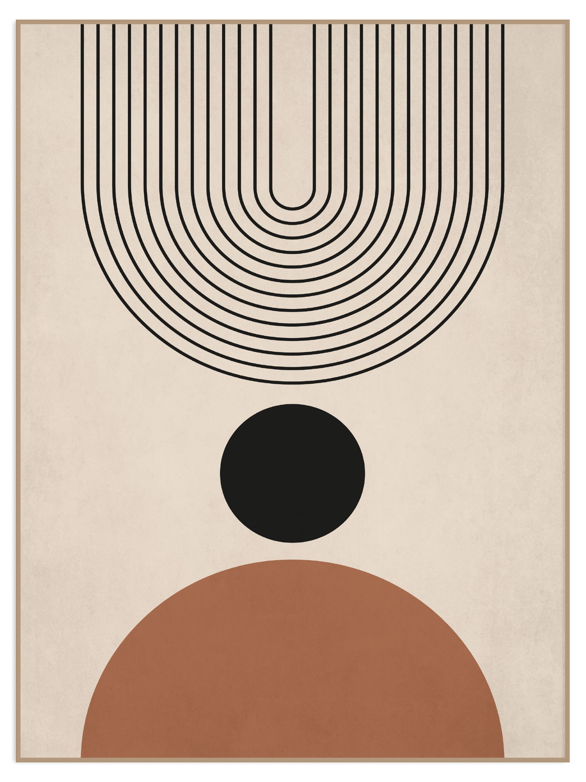 Plakat geometric boho brown bez marginesu (l) Plakat geometric boho brown - obrazek 1