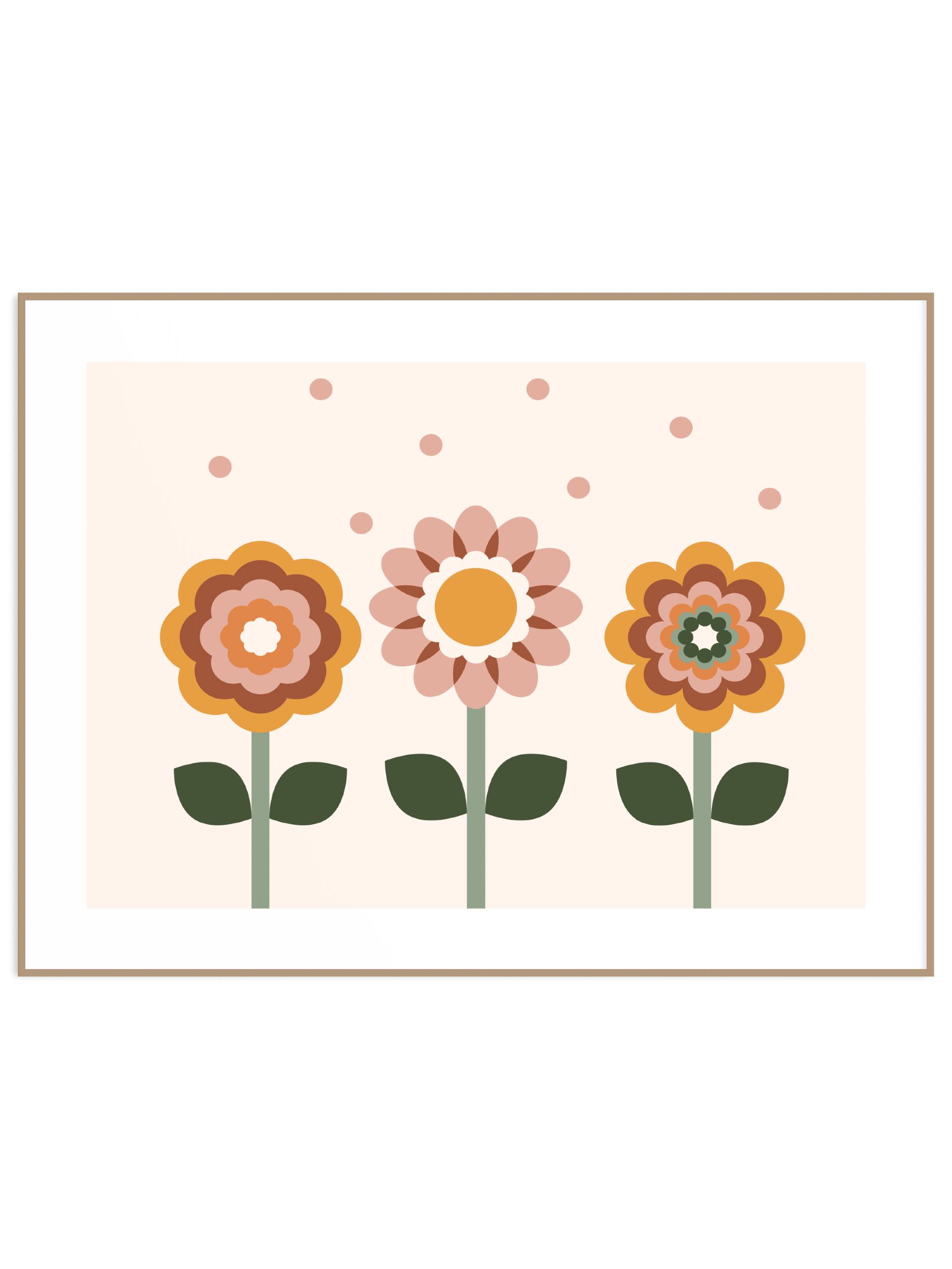 Plakat geometric flowers (sklep) Plakat do pokoju dla dziecka geometric flowers - obrazek 1