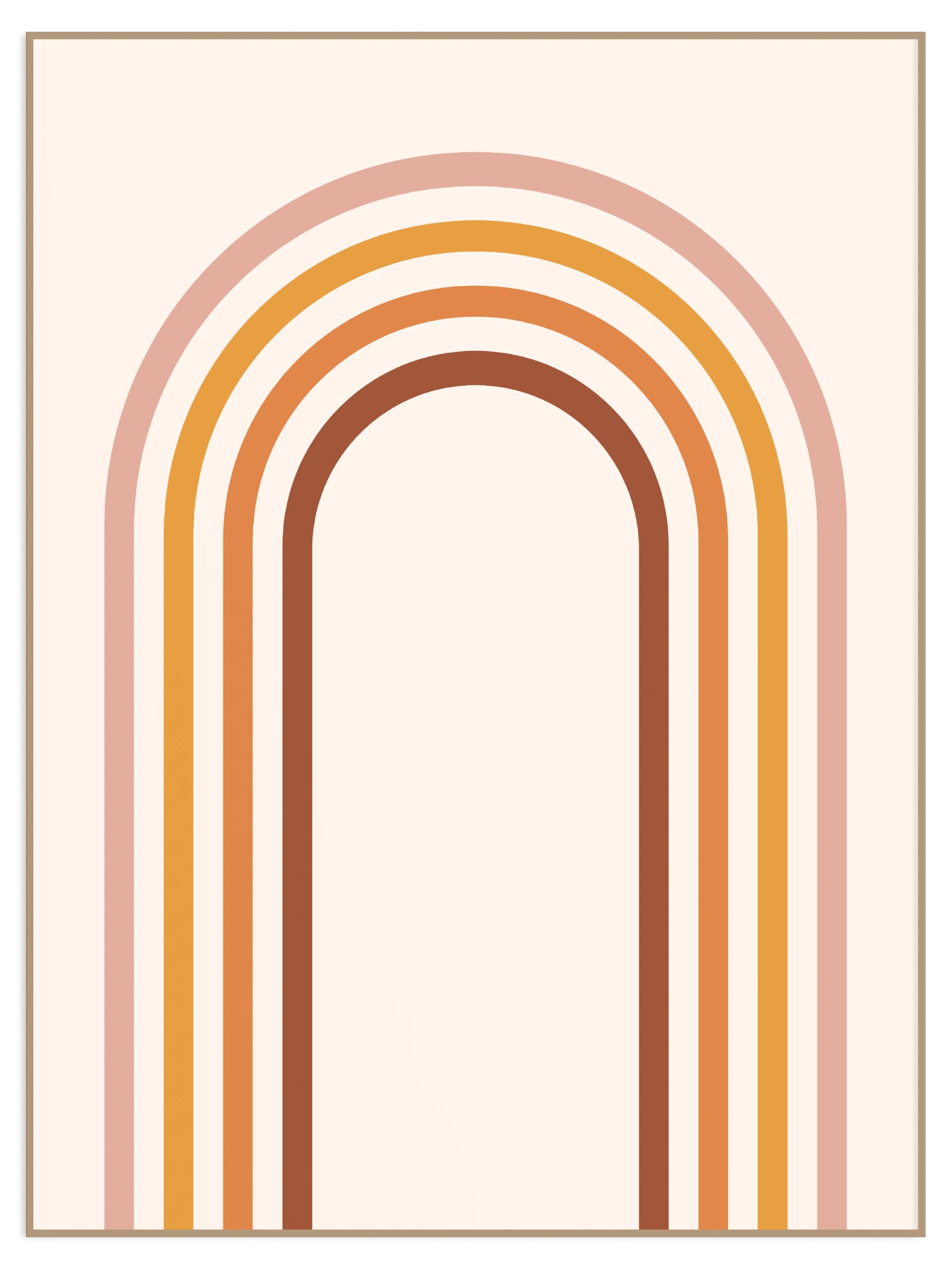 Plakat geometryczna tęcza bez marginesu (sklep) Plakat do pokoju dla dziecka boho geometric rainbow - obrazek 1