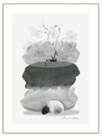 Plakat gray abstract watercolor - obrazek 3