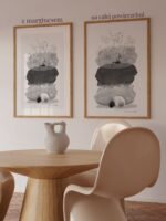 Plakat gray abstract watercolor - obrazek 4