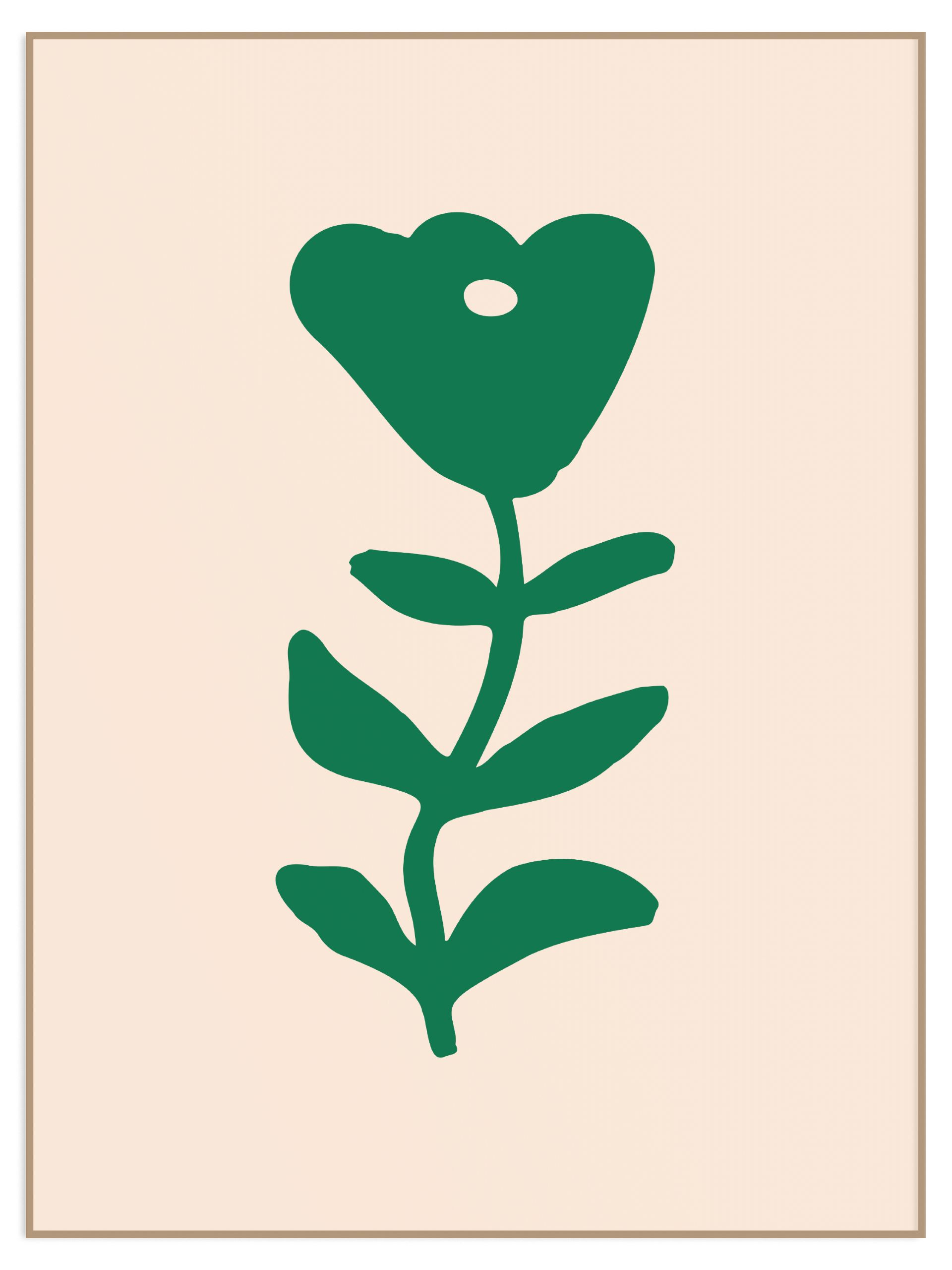 Plakat green flower - bez marginesu (l) Plakat green flower - obrazek 1