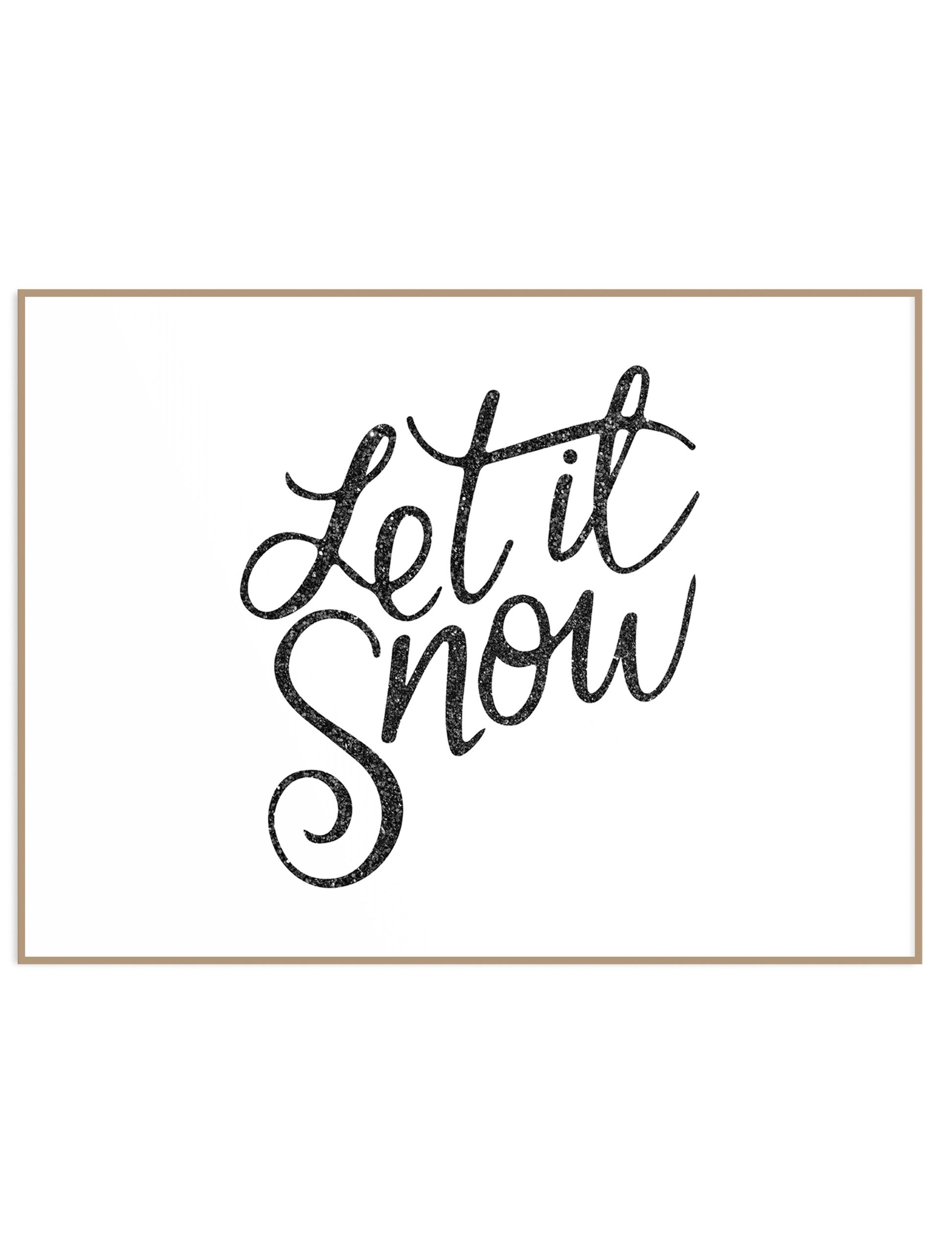 Plakat let it snow (sklep) Plakat let it snow napis - obrazek 1