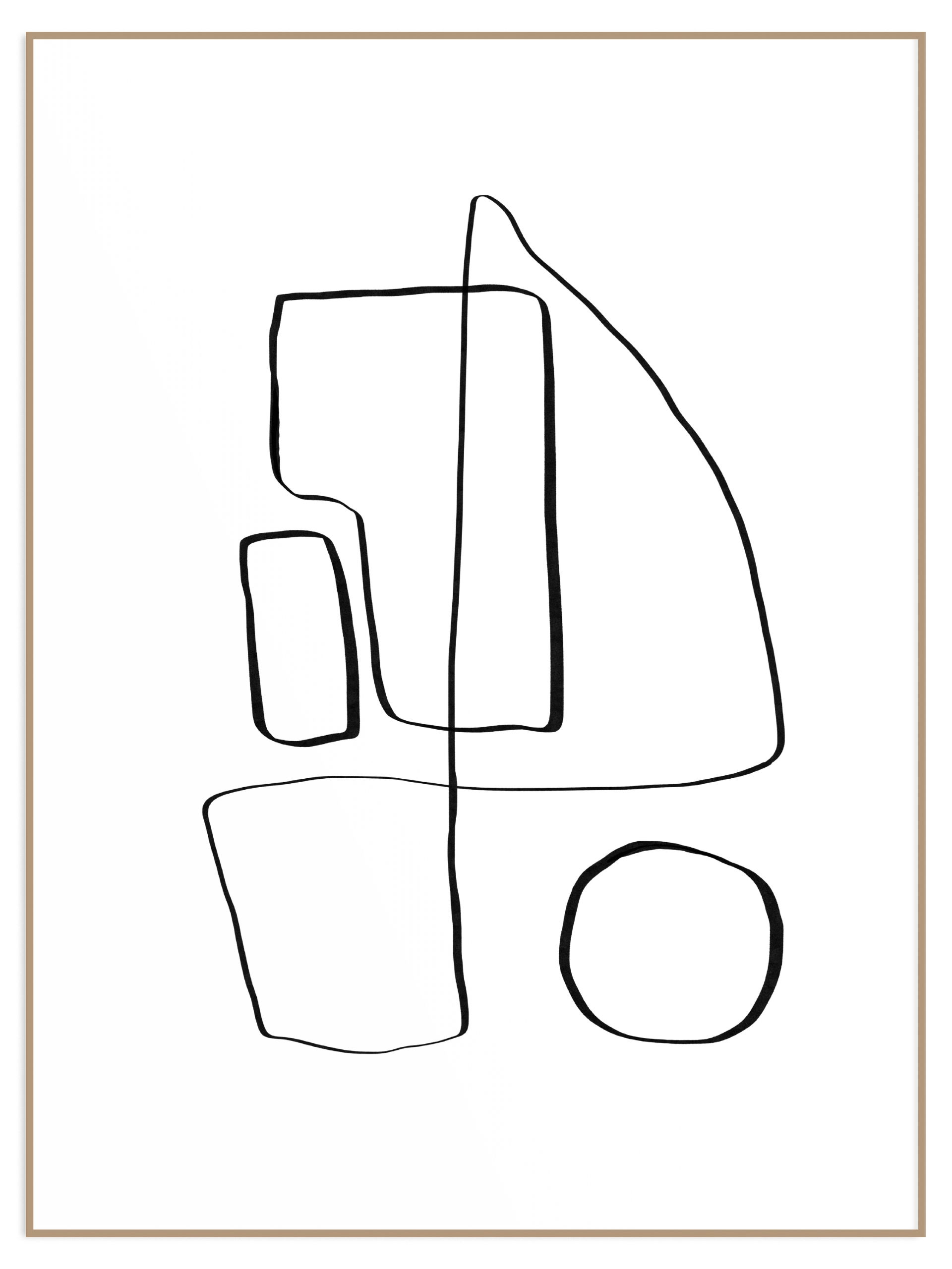 Plakat minimalistyczne kształty (l) Plakat minimalistyczne kształty - obrazek 1