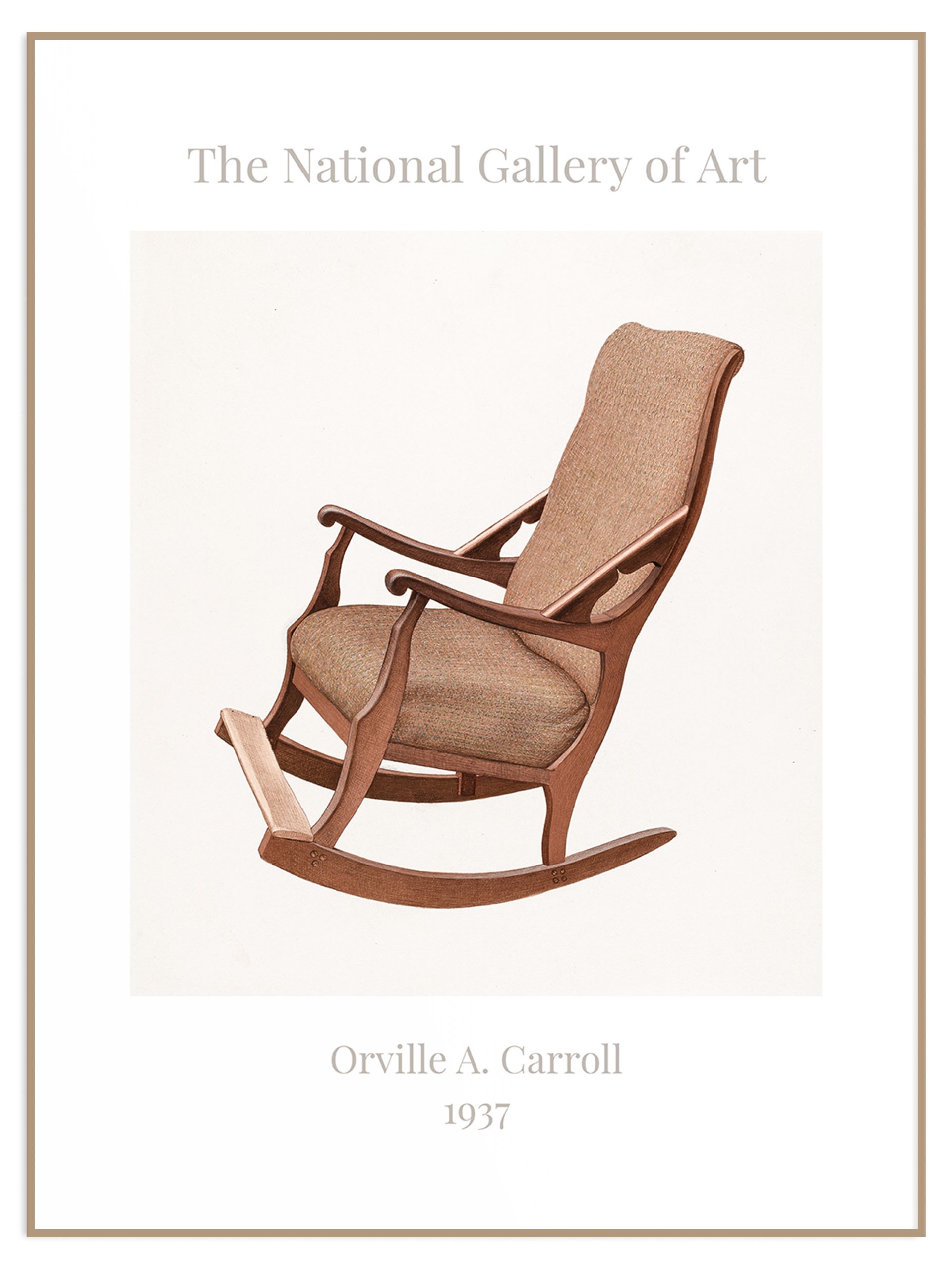 Plakat national gallery of art chair (sklep) Plakat Orville A. Carroll - The National Gallery of Art - obrazek 1