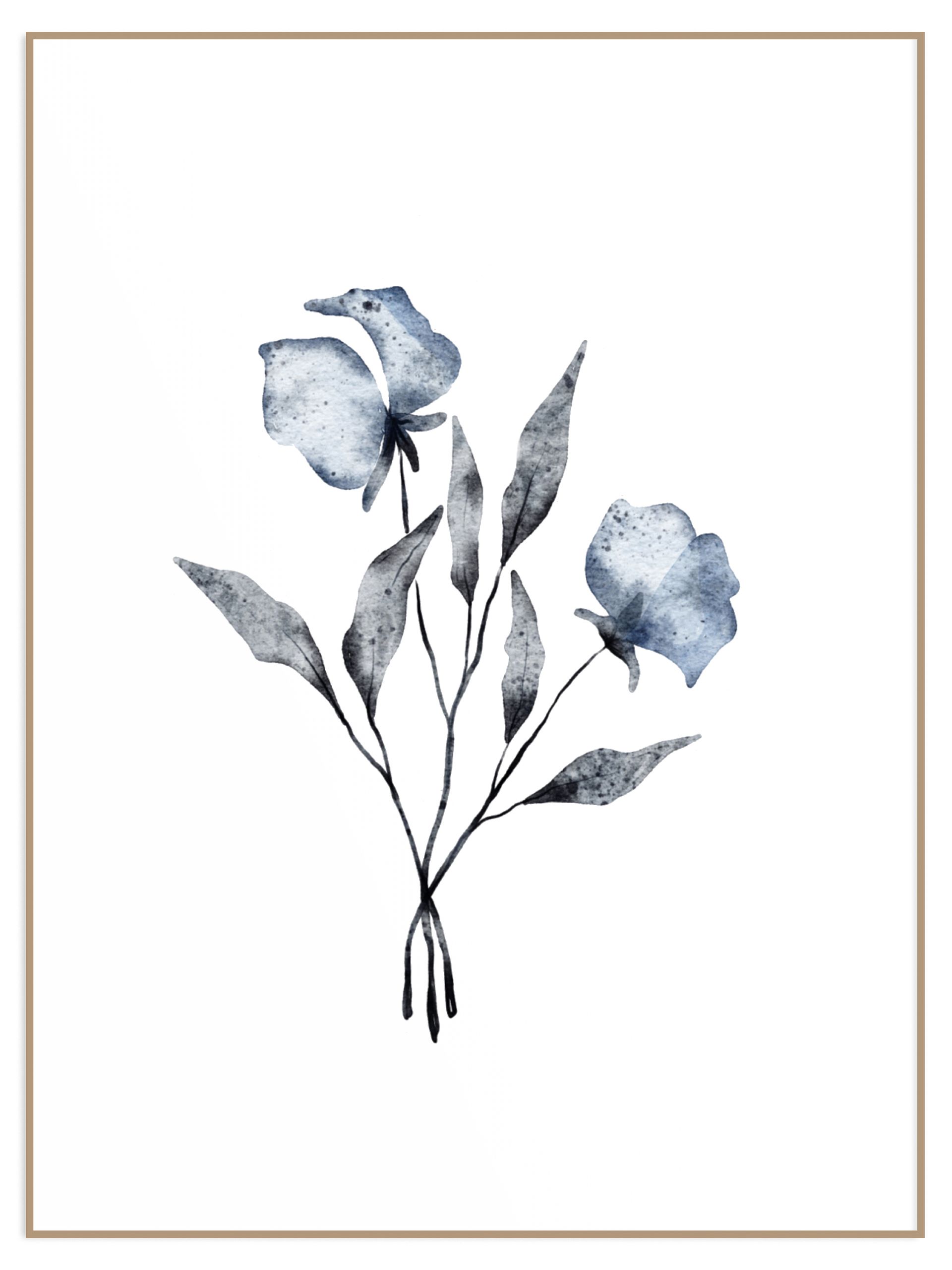 Plakat navy botanical watercolor No2 (sklep) Plakat navy botanicals No2 - obrazek 1