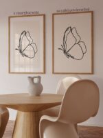 Plakat one line butterfly - obrazek 2