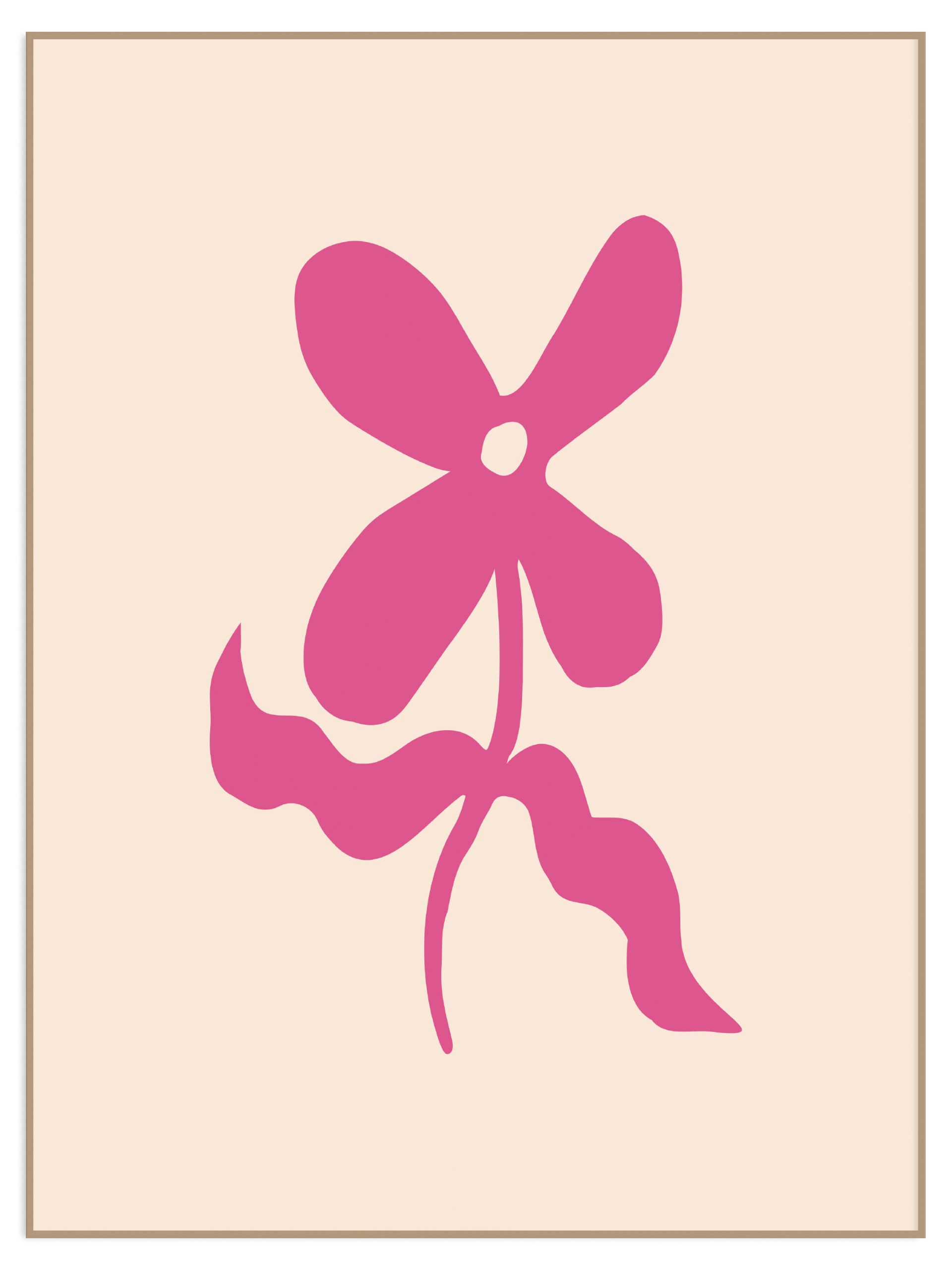 Plakat pink flower - bez marginesu (l) Plakat pink flower - obrazek 1