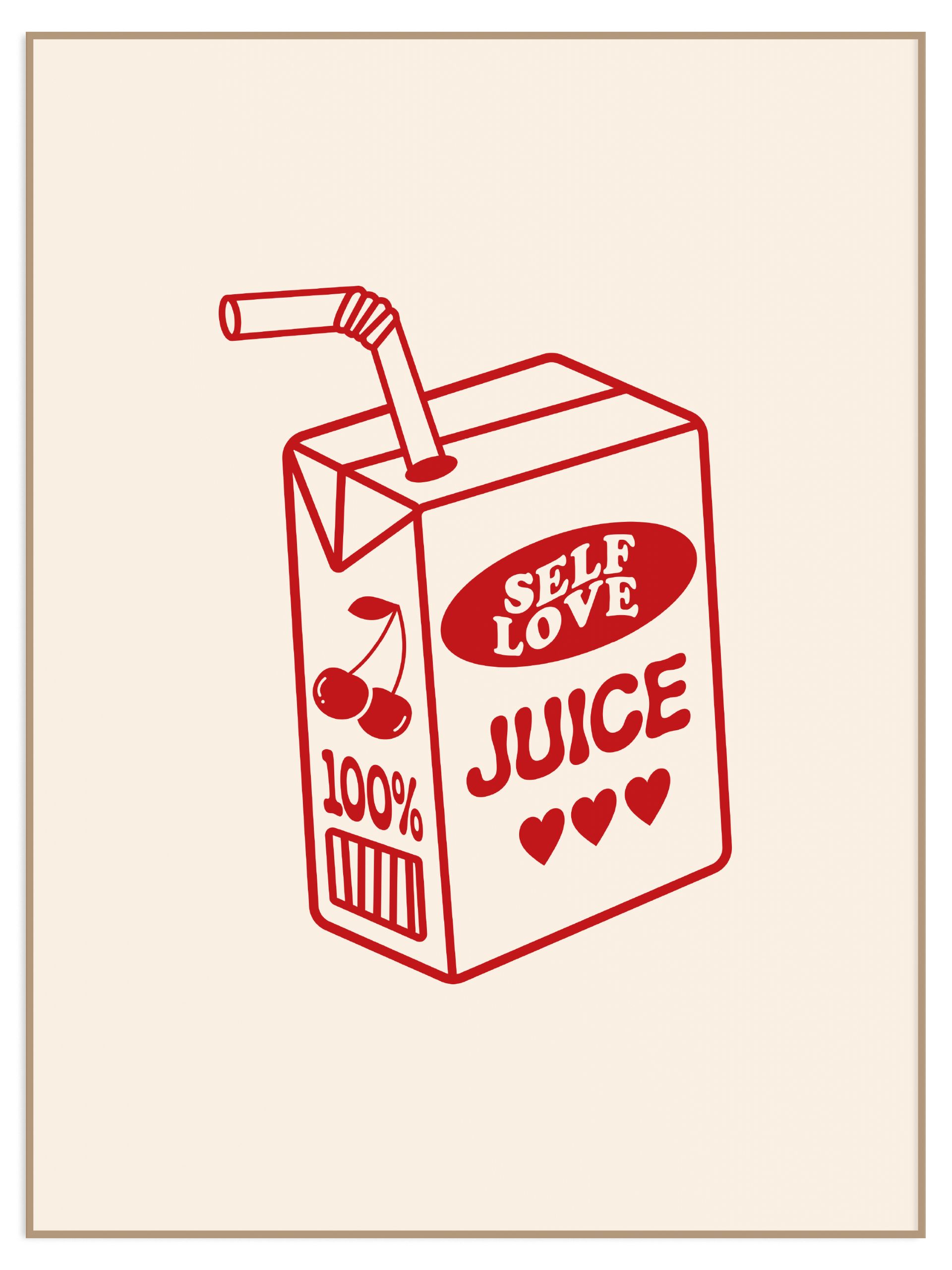 Plakat self love juice - bez marginesu (l) Plakat self love juice - obrazek 1