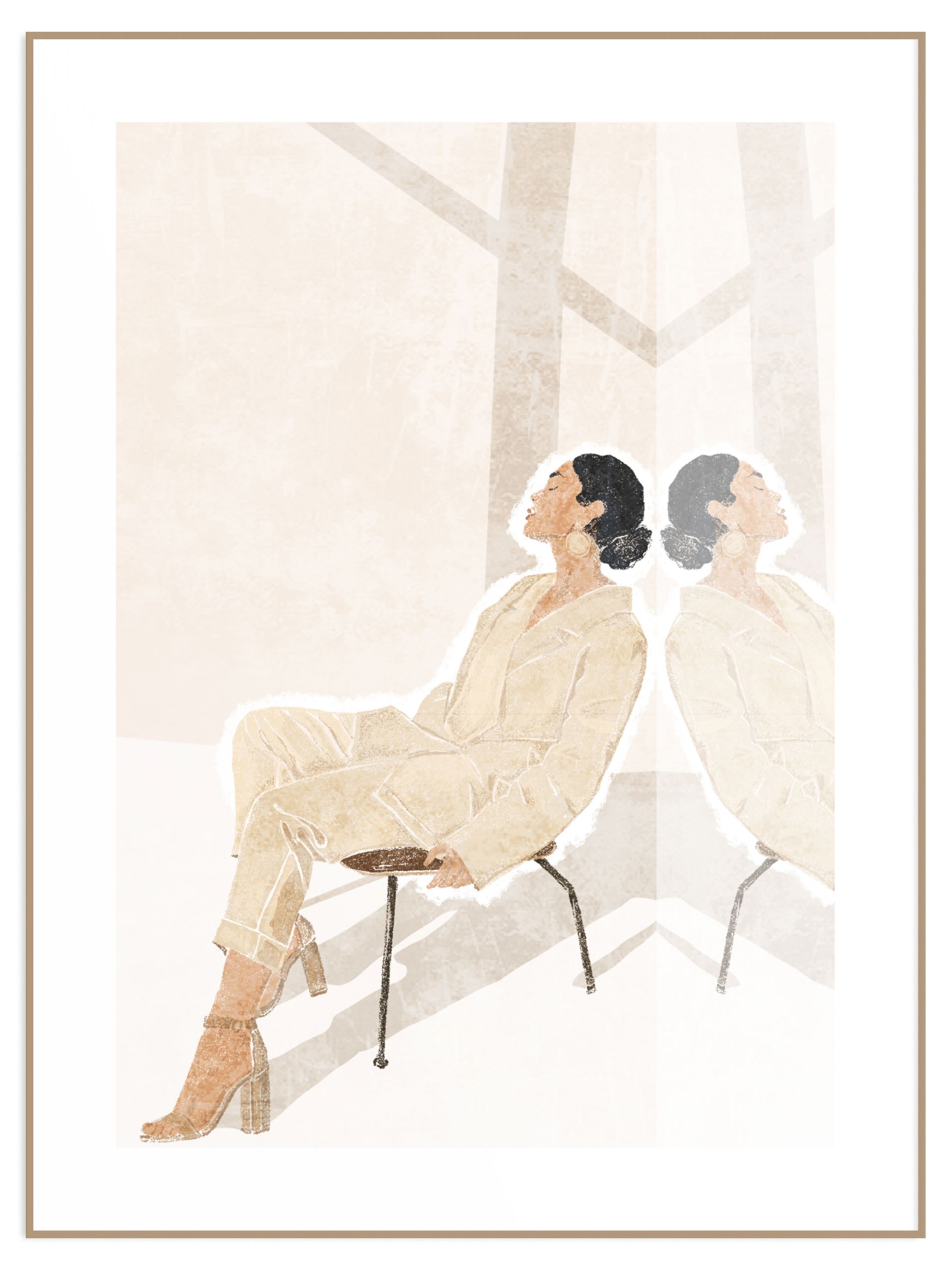 Plakat sitting woman (l) Plakat sitting woman - obrazek 1