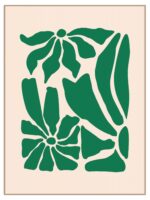 Plakat three green flowers