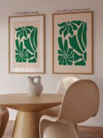 Plakat three green flowers - obrazek 2