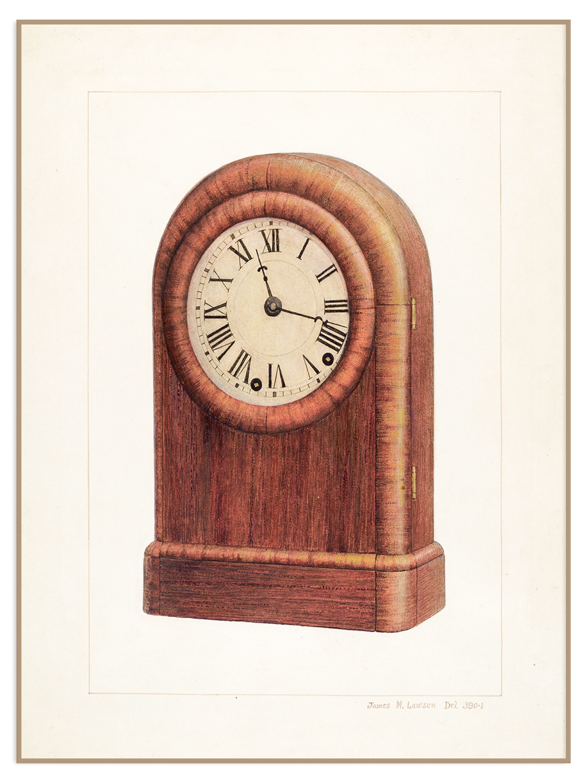 Plakat vintage clock (sklep) Plakat Shelf Clock or Mantel Clock - James M. Lawson - obrazek 1