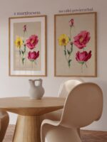 Plakat vintage kwiaty - obrazek 2