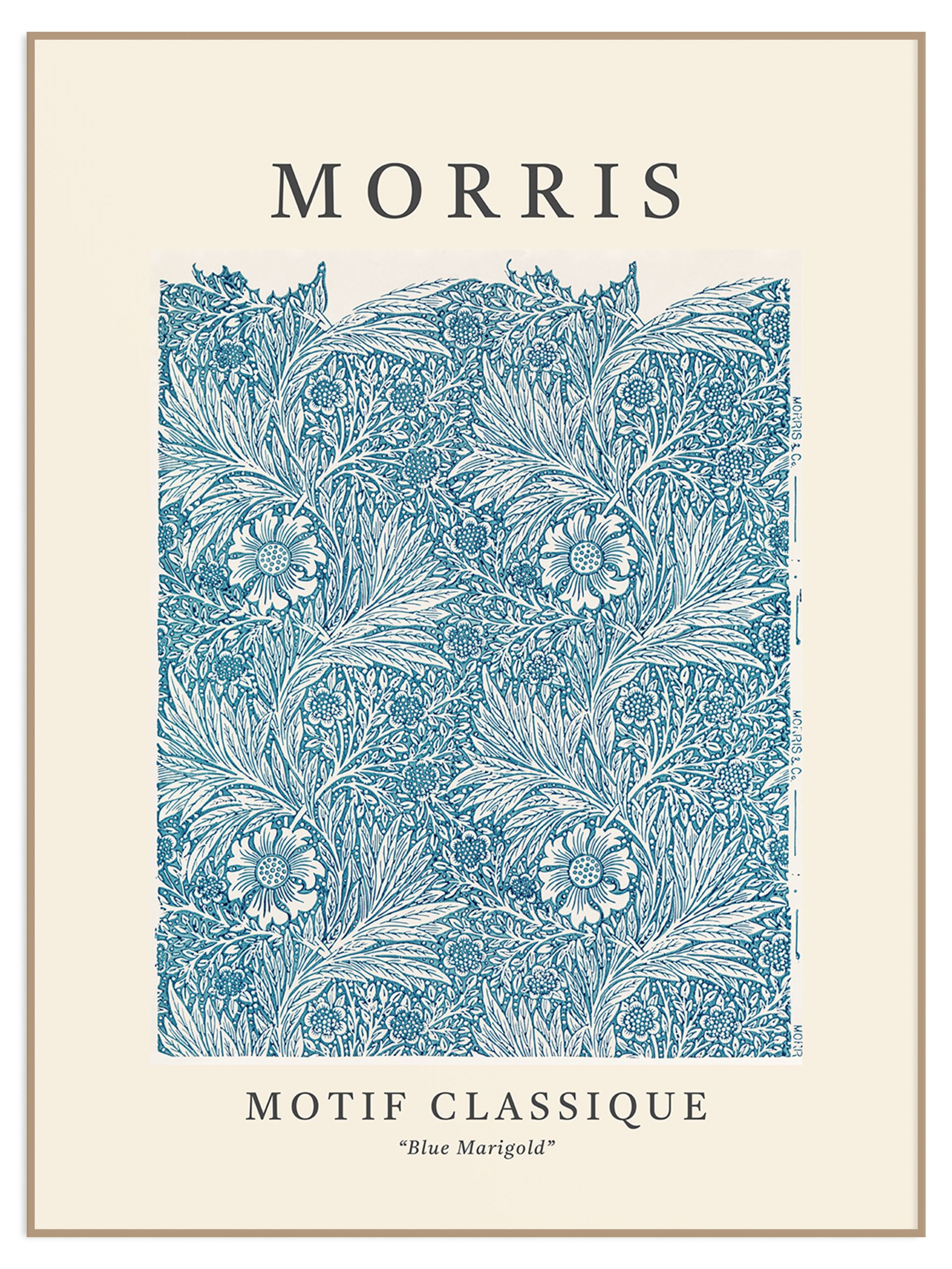 Plakat william morris motif classique (sklep) Plakat William Morris - Blue Marigold - obrazek 1