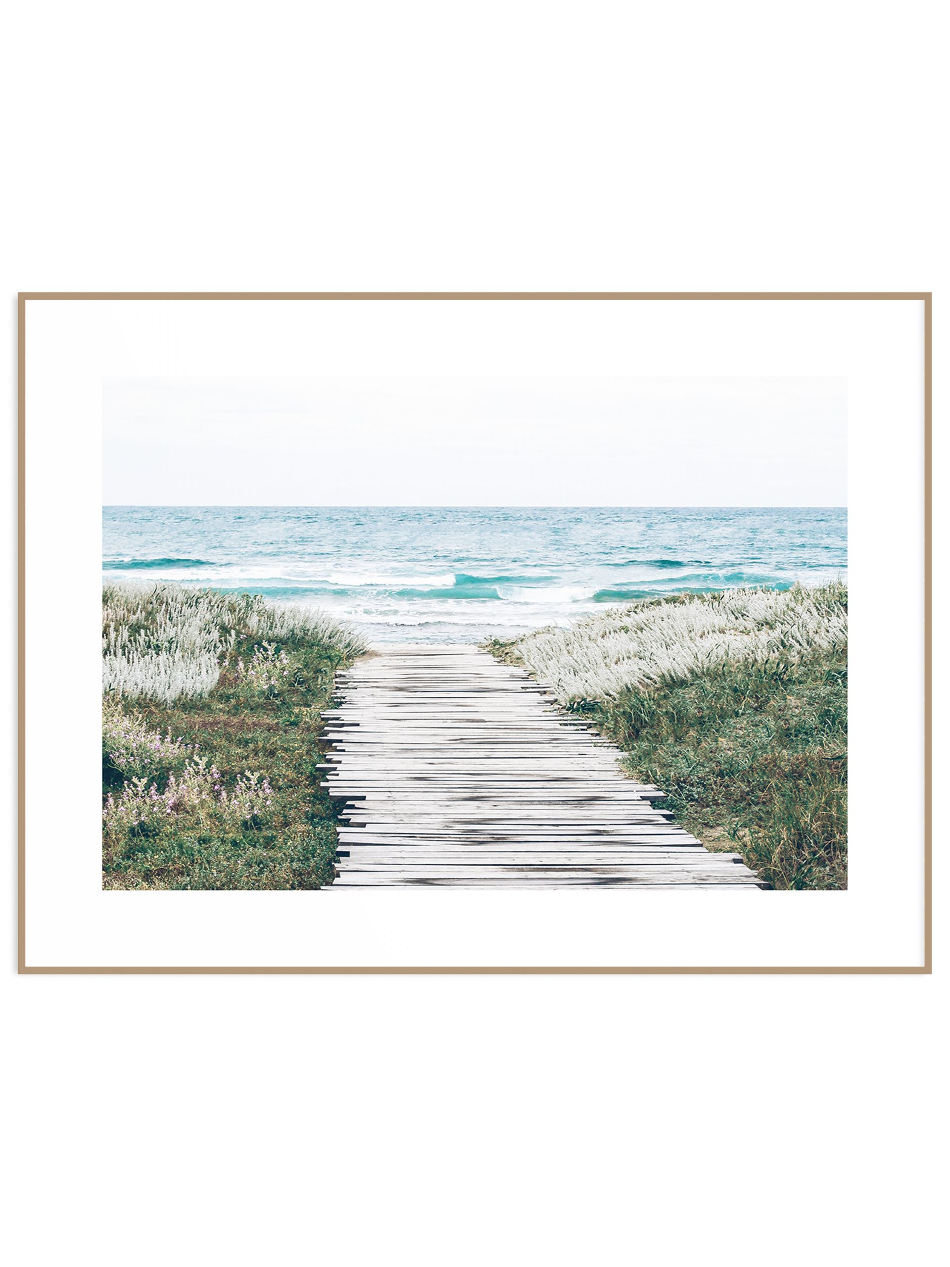 Plakat wyjście na plażę przy turkusowym morzu (sklep) Plakat droga do oceanu - obrazek 1