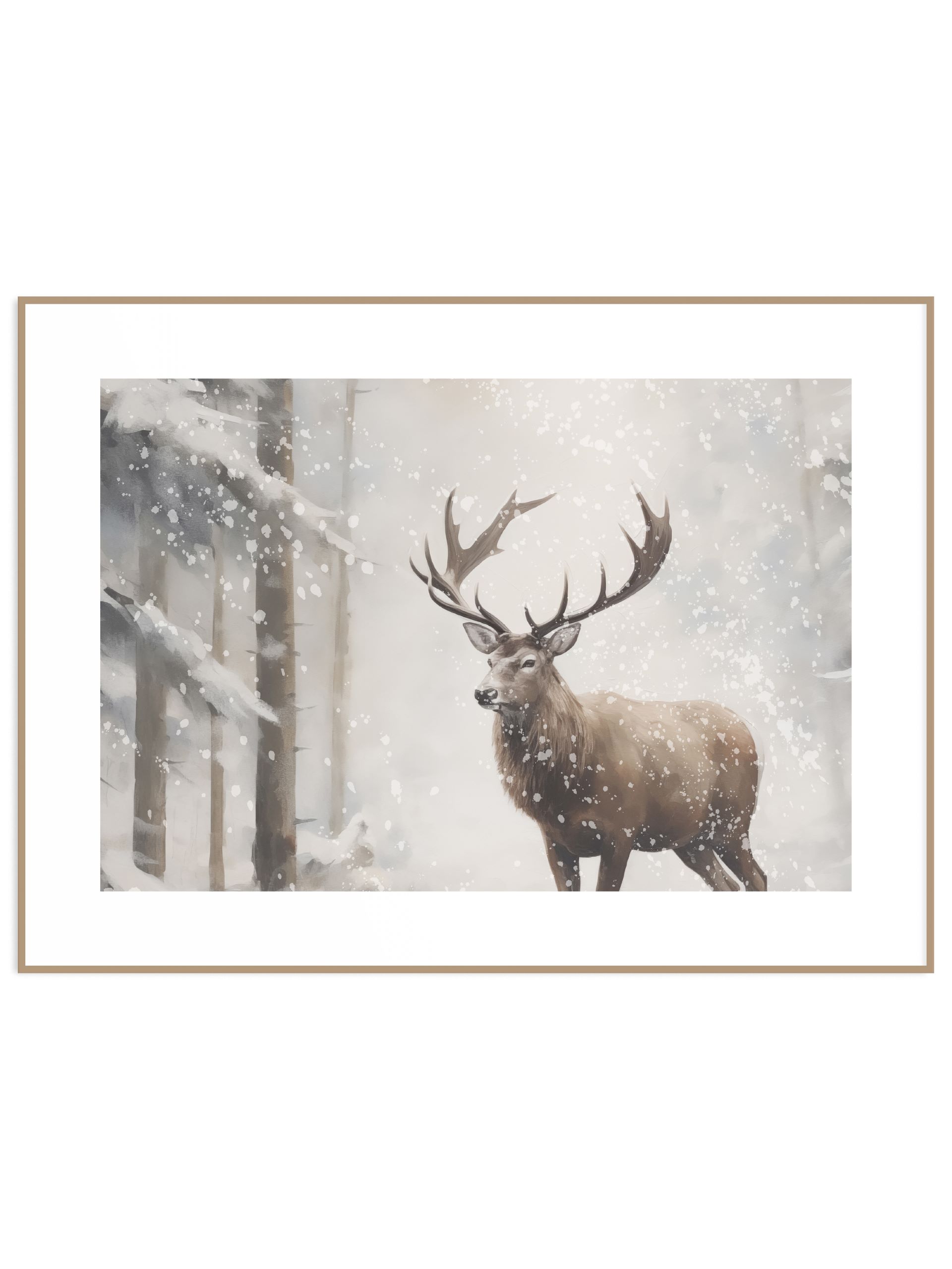 Poziomy plakat reindeer Poziomy plakat raindeer - obrazek 1