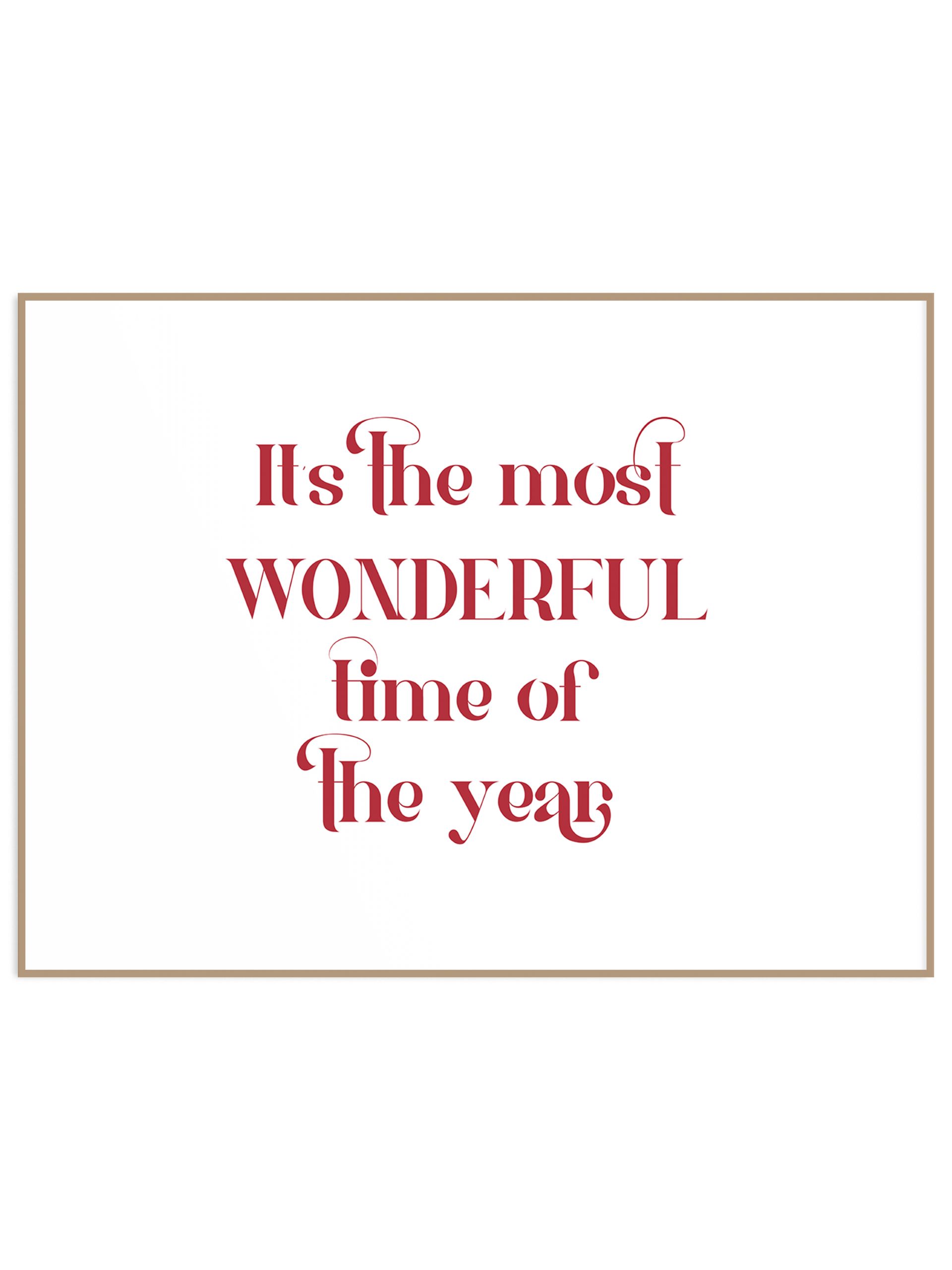 Świąteczny plakat its the most wonderful time (sklep) Plakat cytat wonderful time - obrazek 1