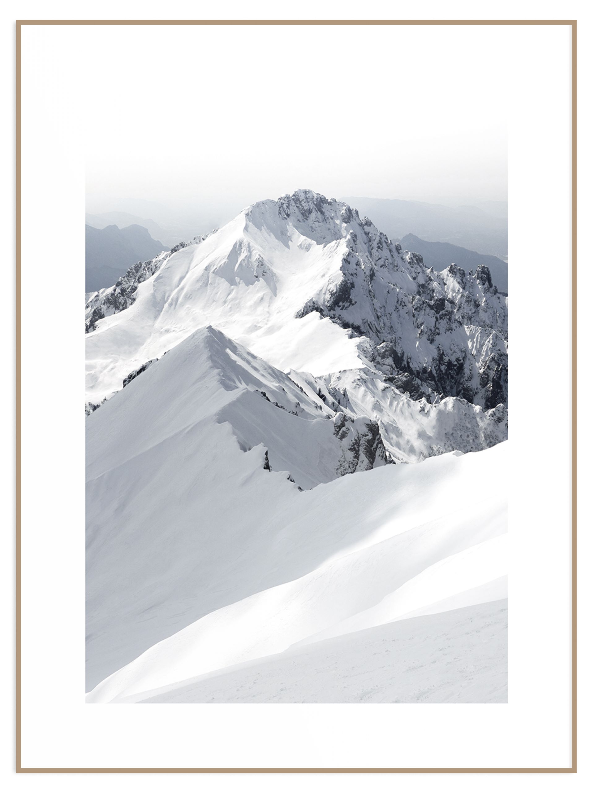 Zimowy plakat góry w śniegu (sklep) Plakat góra śnieżna - obrazek 1